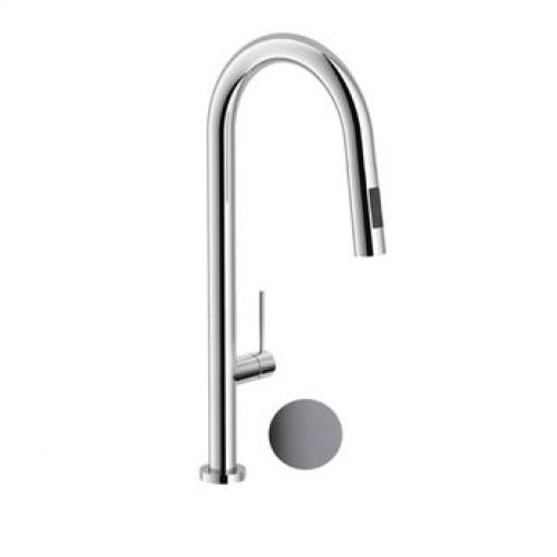 Robinetterie cuisine MITIGEUR DOUCHETTE effet titane brillant CRBMD225