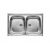 ROCA E-80 Evier Inox 2 Bacs 80X50Cm – A870420803