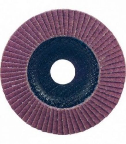 Rondelle a lamelles abrasives INOX Grain emeri special:KK 60 diam 125 mm / tissu de coton