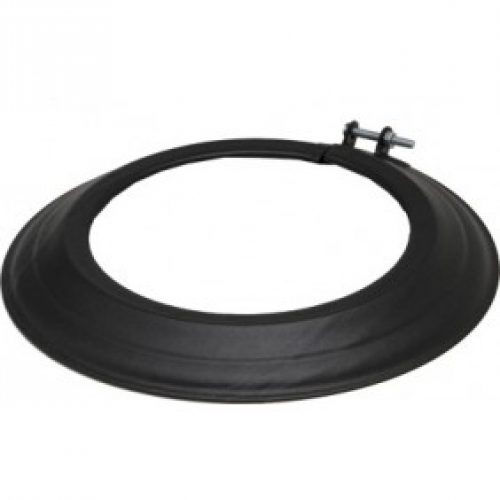 Rosace acier émail noir mat