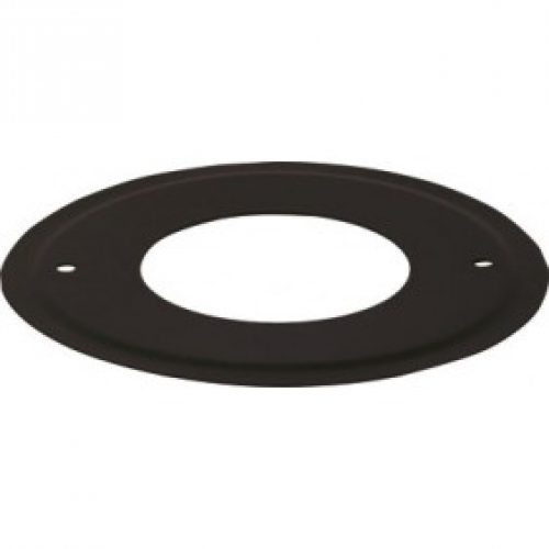 Rosace acier émail noir mat pour conduit pellets