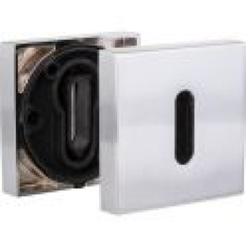 Rosace carrée zamak chromé satiné pour WATFORD et CROXLEY – Clé L – Brionne