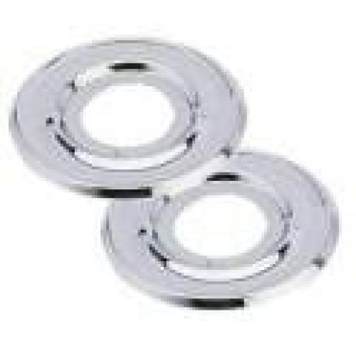 Rosace chromée plate 12×17 (la paire)