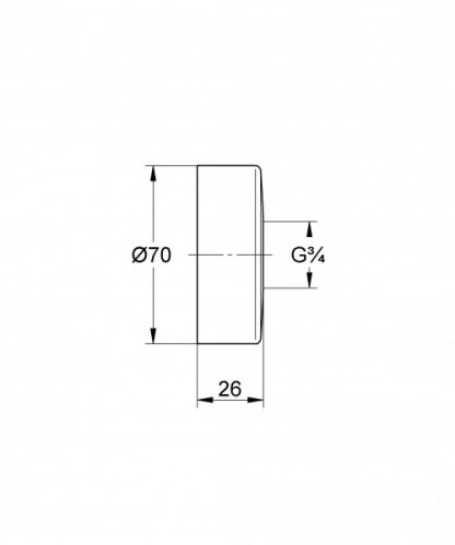 Rosace Grohe Eichelberg en métal Chromé