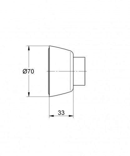 Rosace Grohe Eichelberg murale conique pour mitigeur monocommande et thermostat Chromé