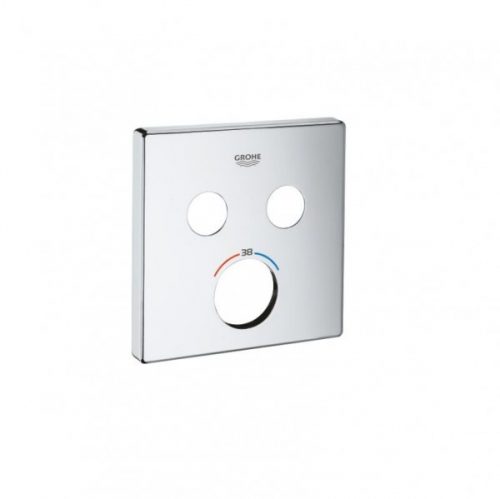 Rosace Grohe pour thermostat encastré SmartControl 2 boutons-poussoirs Chromé