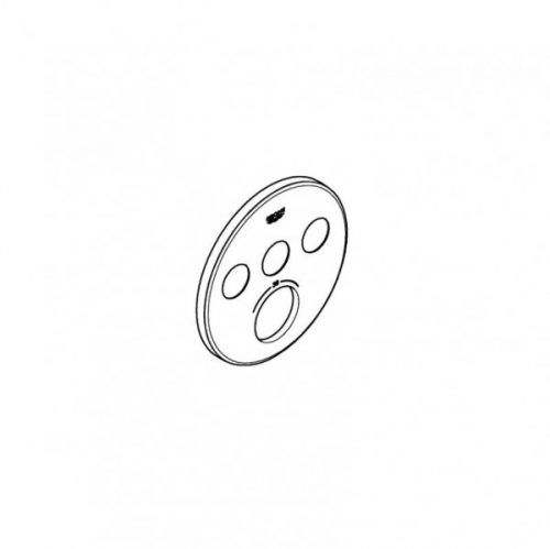 Rosace Grohe pour thermostat encastré SmartControl avec 3 boutons-poussoirs Chromé