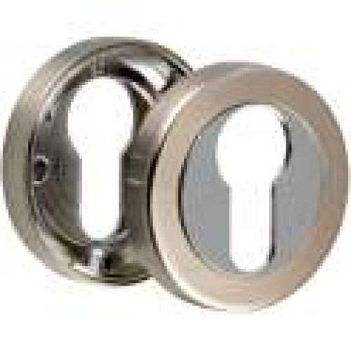 Rosace ronde chromée – Elise et Lisa – La paire – Cadap