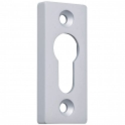 Rosace à visser rectangulaire argent – clé I – La paire – Hoppe et cie