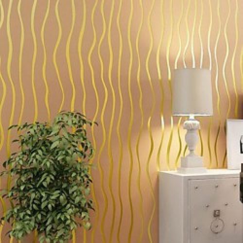 Rouleau de papier peint 3D contemporain à motif rayure