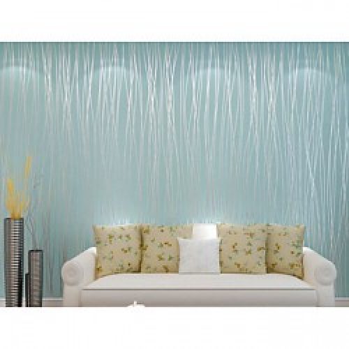 Rouleau de papier peint contemporain et intissé avec motif à rayures