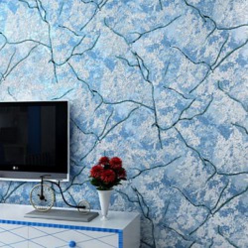 Rouleau de papier peint en style rétro à motif géologique