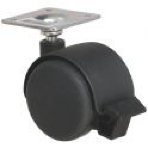 Roulette jumelée ameublement à platine pivotante à frein…