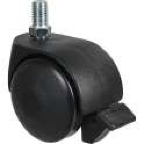 Roulette jumelée ameublement à tige filetée à…