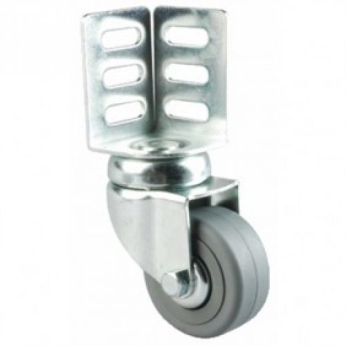Roulette pivotante polyamide fixation par cornière d&rsquo;angle