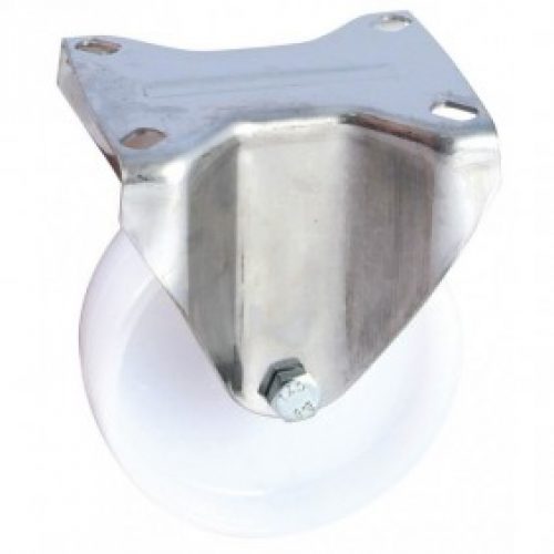 Roulette sur platine inox fixe – bandage polyamide