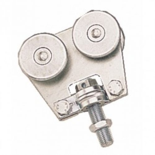 Roulettes doubles à boulon pivotant pour porte coulissante