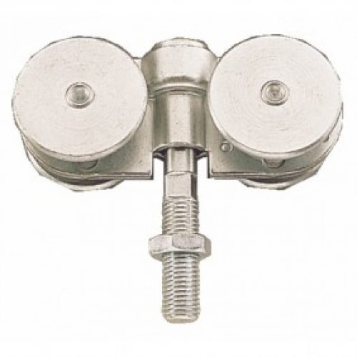 Roulettes doubles pour porte coulissante 150 kg – faible encombrement