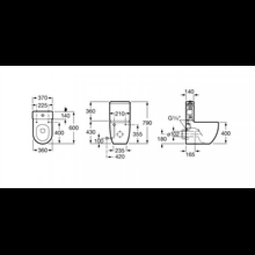 Réservoir compact Meridian Roca
