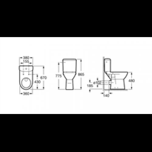 Réservoir connexion latérale Access Roca