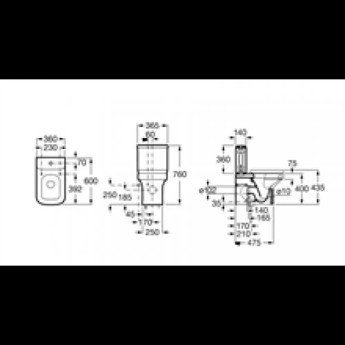 Réservoir une pièce Dama Roca