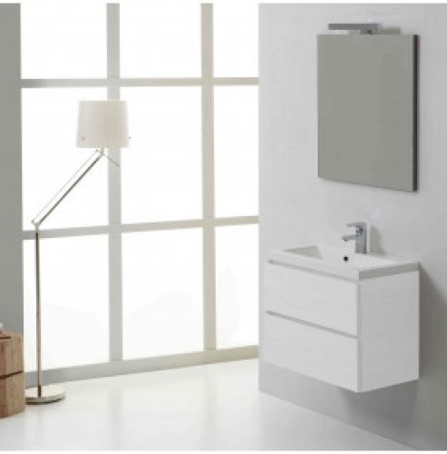 SALLE DE BAIN MOBILE MANHATTAN 60 CM AVEC TIROIR EN FORET NOIRE