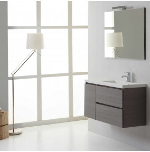SALLE DE BAIN MOBILE MANHATTAN 90 CM DROIT AVEC TIROIR
