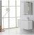 SALLE DE BAIN MOBILE MANHATTAN 90 CM DROITE AVEC PORTES ET MIROIR AVEC TOIT BLANC FOREST