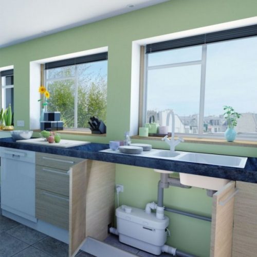 Sanibroyeur SFA Sanispeed + Station de relevage pour buanderie / cuisine