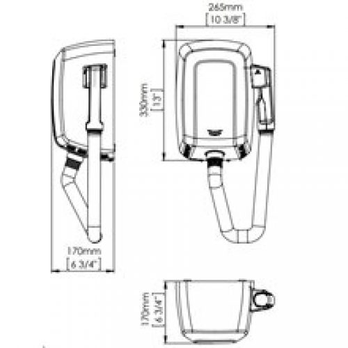 Sèche-cheveux blanc collectif Machflow Mediclinics