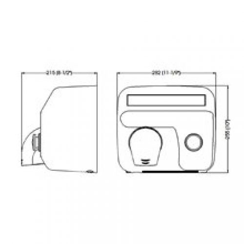 Sèche-mains 6mm manuel 2250W Saniflow Mediclinics