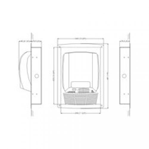 Sèche-mains blanc encastrable Mediflow Mediclinics