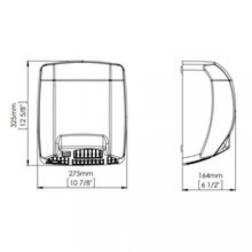 Sèche-mains noir automatique Mediflow Mediclinics