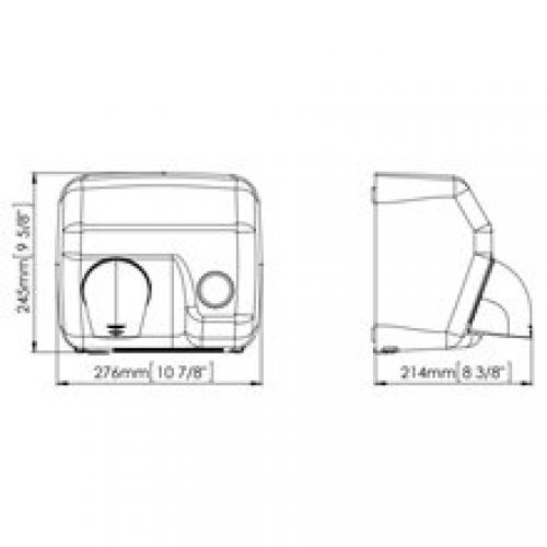 Sèche-mains noir manuel 4,6k Saniflow Mediclinics