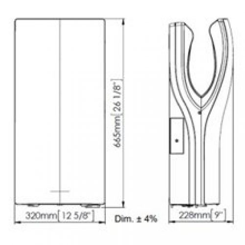Sèche-mains satiné Dualflow Plus Mediclinics