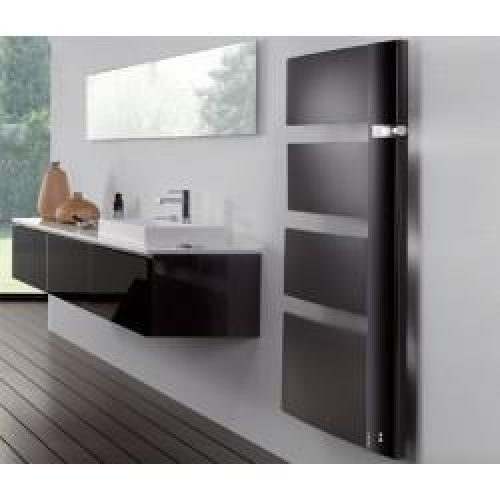 Sèche-serviette électrique ATLANTIC SENSIUM Noir pilotage intelligent 1750W Mat à droite – 814645