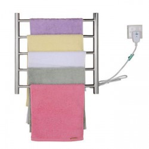 Sèche-serviettes de style contemporain en inox et à fixation murale