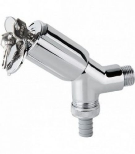 Schel vanne Secur fermable, avec clapet anti-retour DN 15 1/2&Prime;, chromé