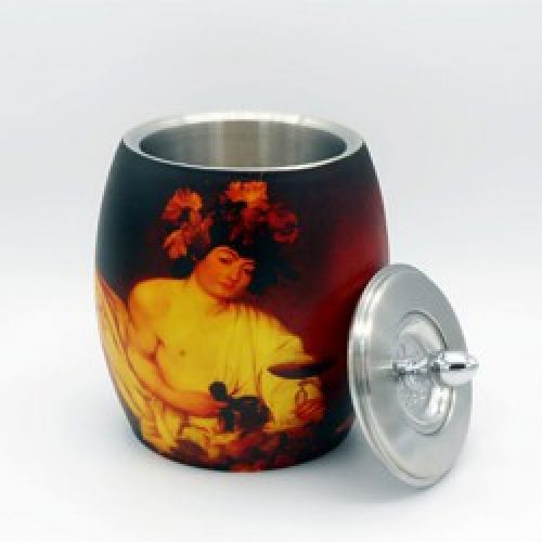 Seau à glace à motif dessin en acier inoxydable