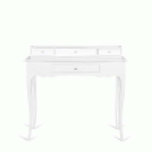 Secrétaire GERMAIN en acajou, fini blanc