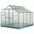 Serre de jardin structure aluminium 7.44m² avec base et double fenêtre de toit