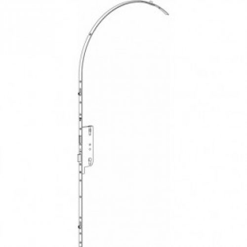 Serrure à larder 4 points pour porte cintrée – têtière 18 mm – Europa