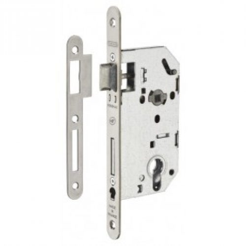 Serrure à larder à cylindre – carré 8 mm – Têtière inox – Monomax