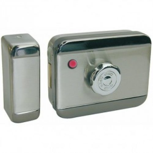 Serrure motorisée – à molette intérieure et bouton poussoir – CE 104