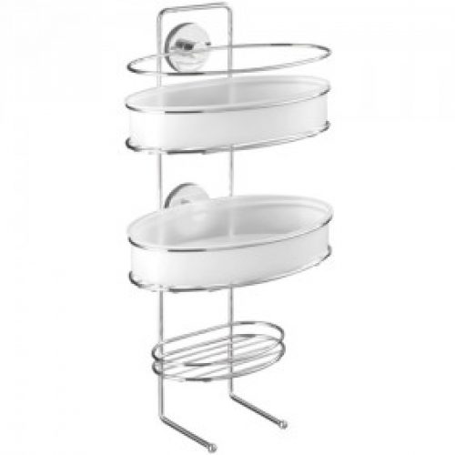 Serviteur de douche – Milazzo – 3 étages – 2 crochets – Vacuum-Loc