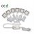 Set de 6 luminaires carrées encastrées en Inox