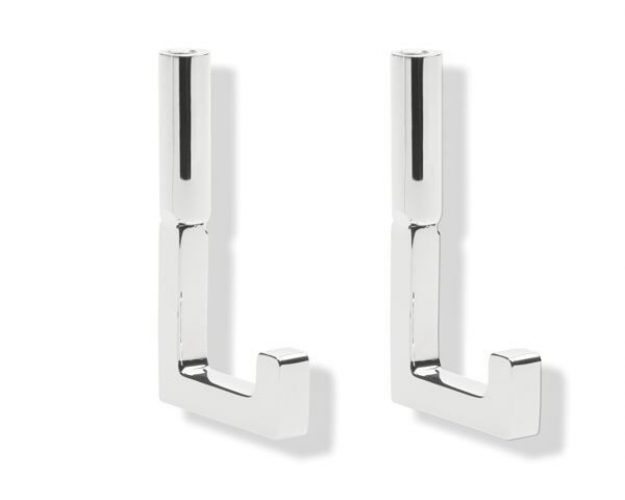 Set de crochets pour panier de douche Hewi System 100 Chromé Brillant 100.03.02040