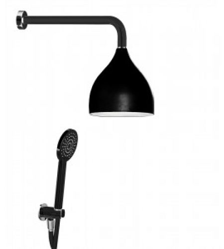 Set de douche noir mat Damast Black 13692