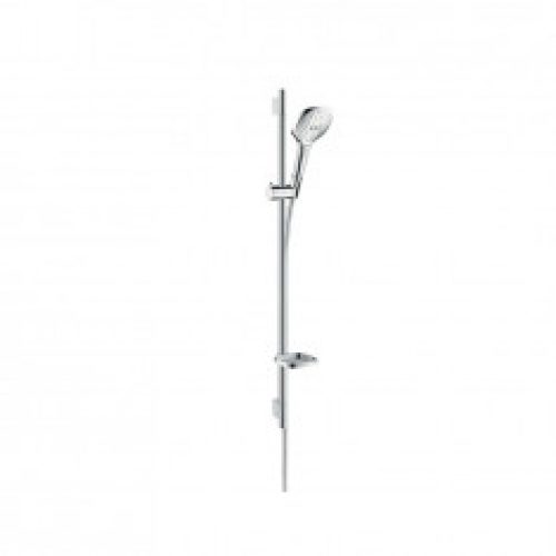 Set Raindance Select E 120 EcoSmart / Unica‘S Puro 0,90 m blanc chromé Hansgrohe