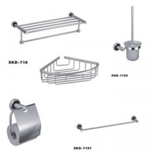 Sets de 5 accessoires de salles de bain de style contemporain avec fixation murale